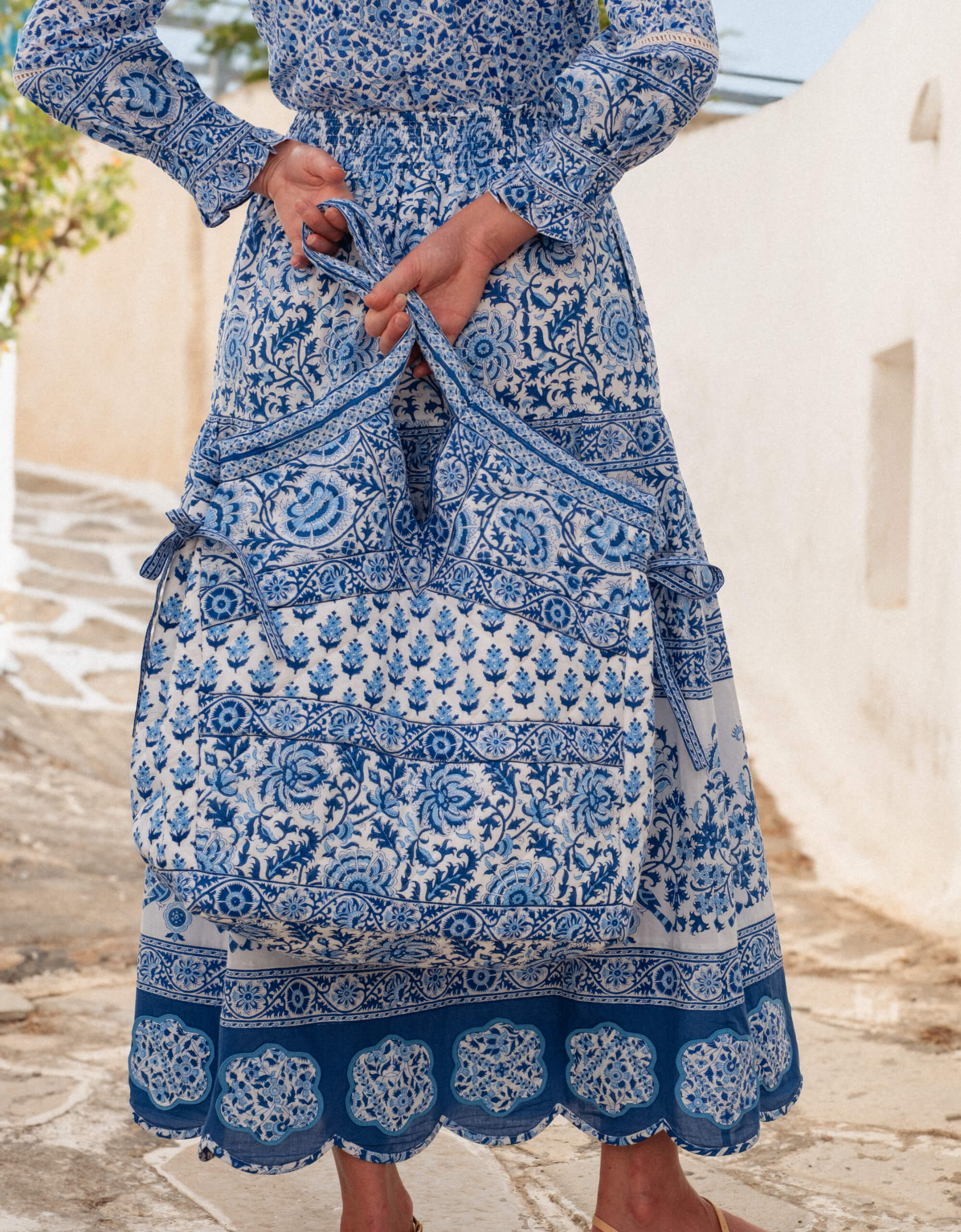 Pink City Prints Azure Patchwork Bag