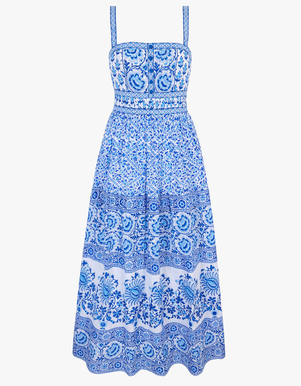 Pink City Prints Azure Patchwork Nuri Dress