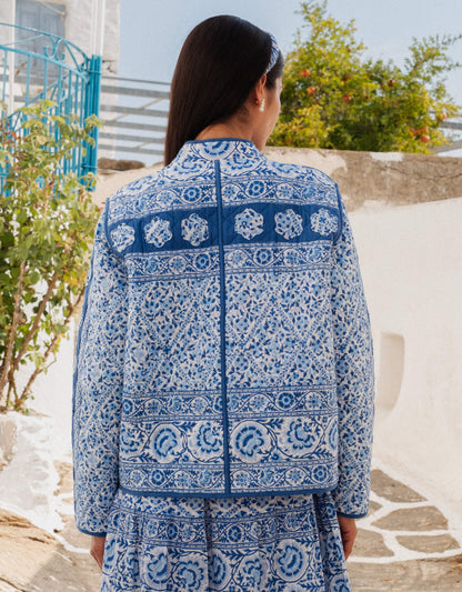 Pink City Prints Azure Patchwork Penny Jacket