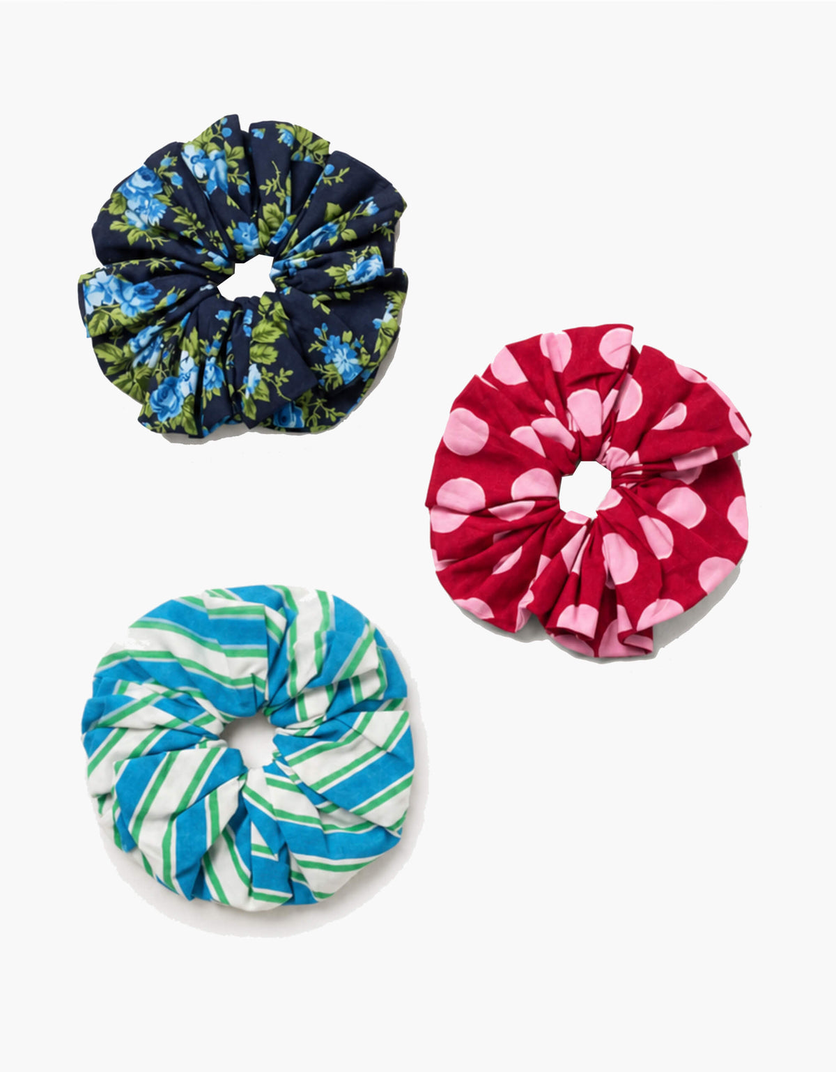 Pink City Prints Berry Blue Mix Scrunchie Set