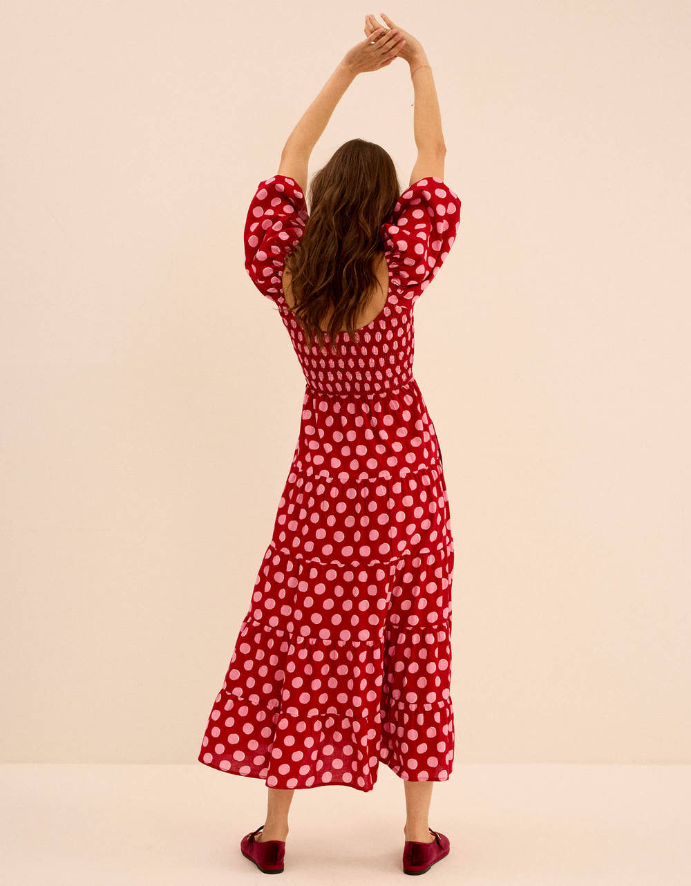 Pink City Prints Berry Polka Angelina Dress