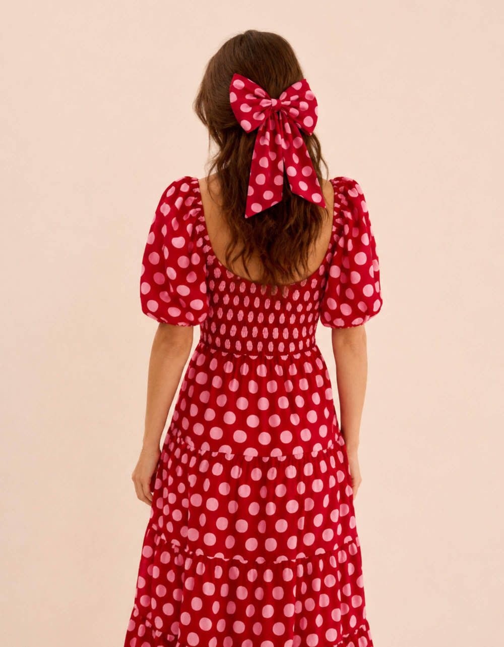 Pink City Prints Berry Polka Big Bow