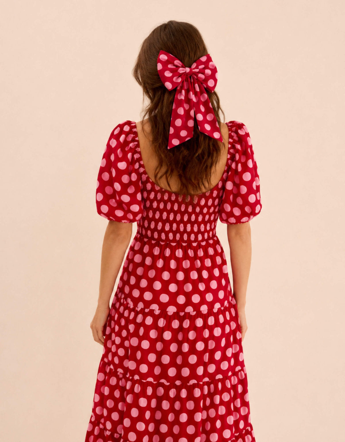 Pink City Prints Berry Polka Big Bow