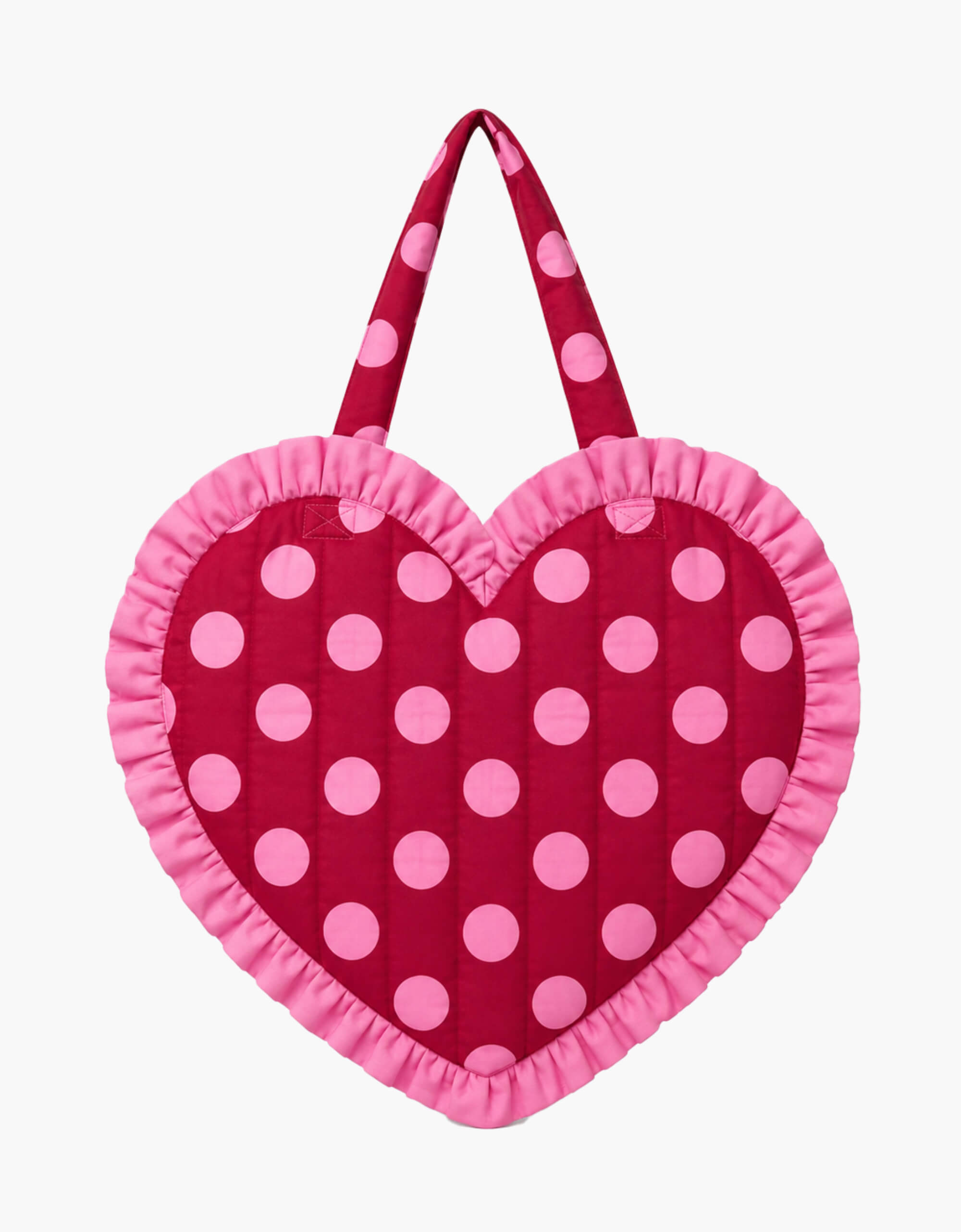 Pink City Prints Berry Polka Heart Bag