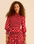 Pink City Prints Berry Polka Isabel Top