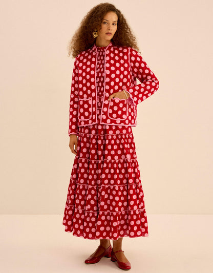 Pink City Prints Berry Polka Penny Jacket