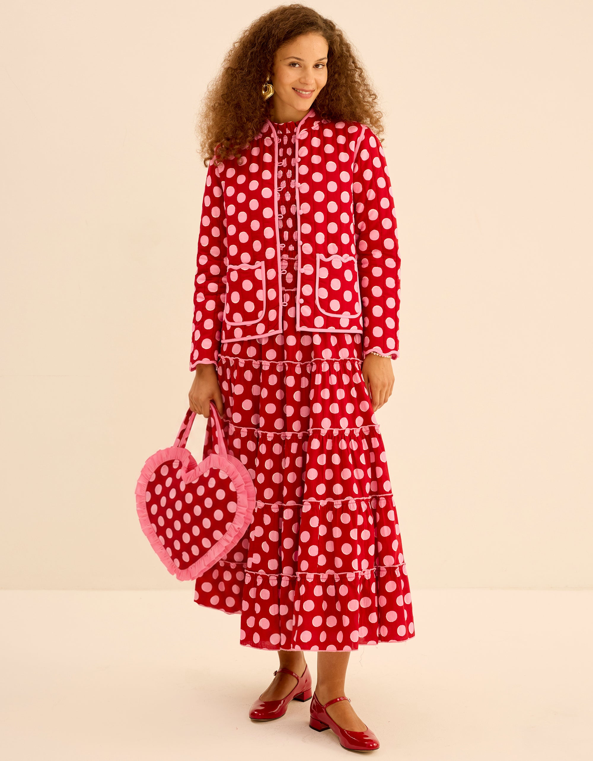 Pink City Prints Berry Polka Penny Jacket