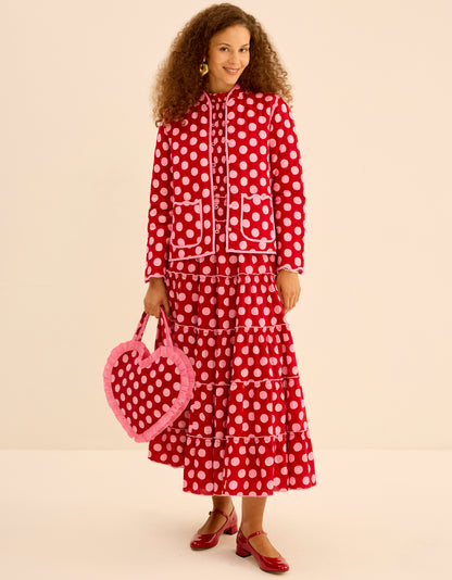 Pink City Prints Berry Polka Penny Jacket