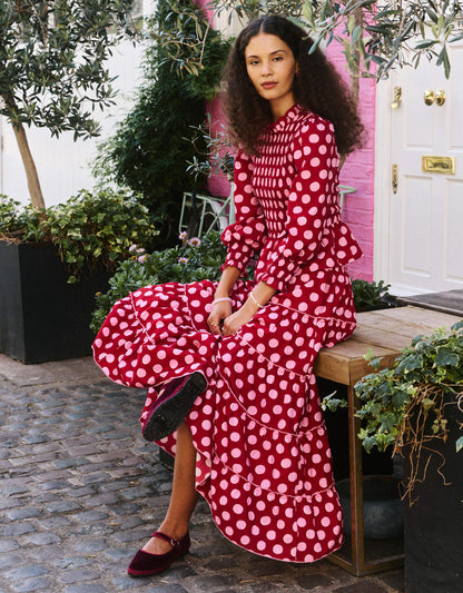 Pink City Prints Berry Polka Rah Rah Skirt
