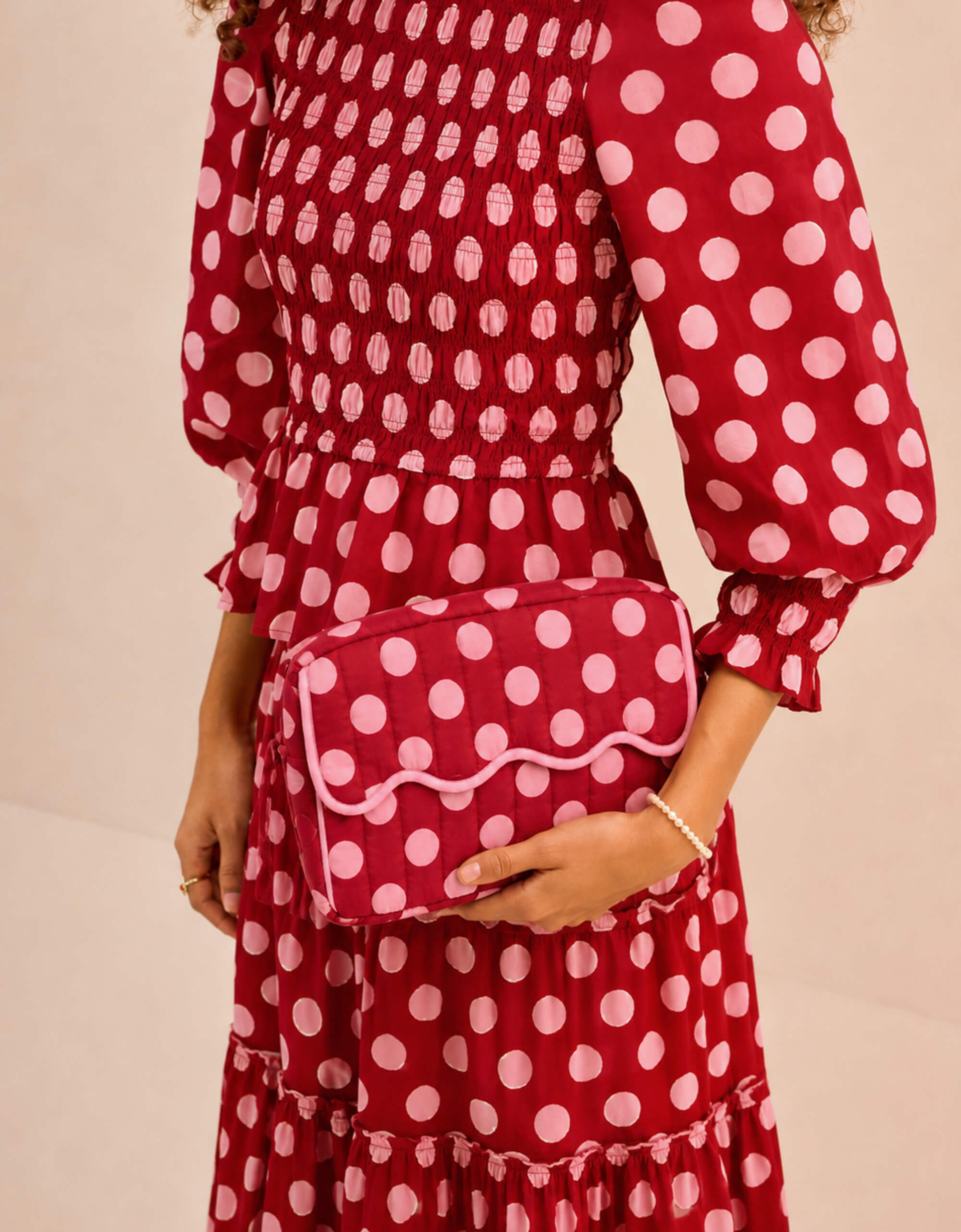 Pink City Prints Berry Polka Washbag