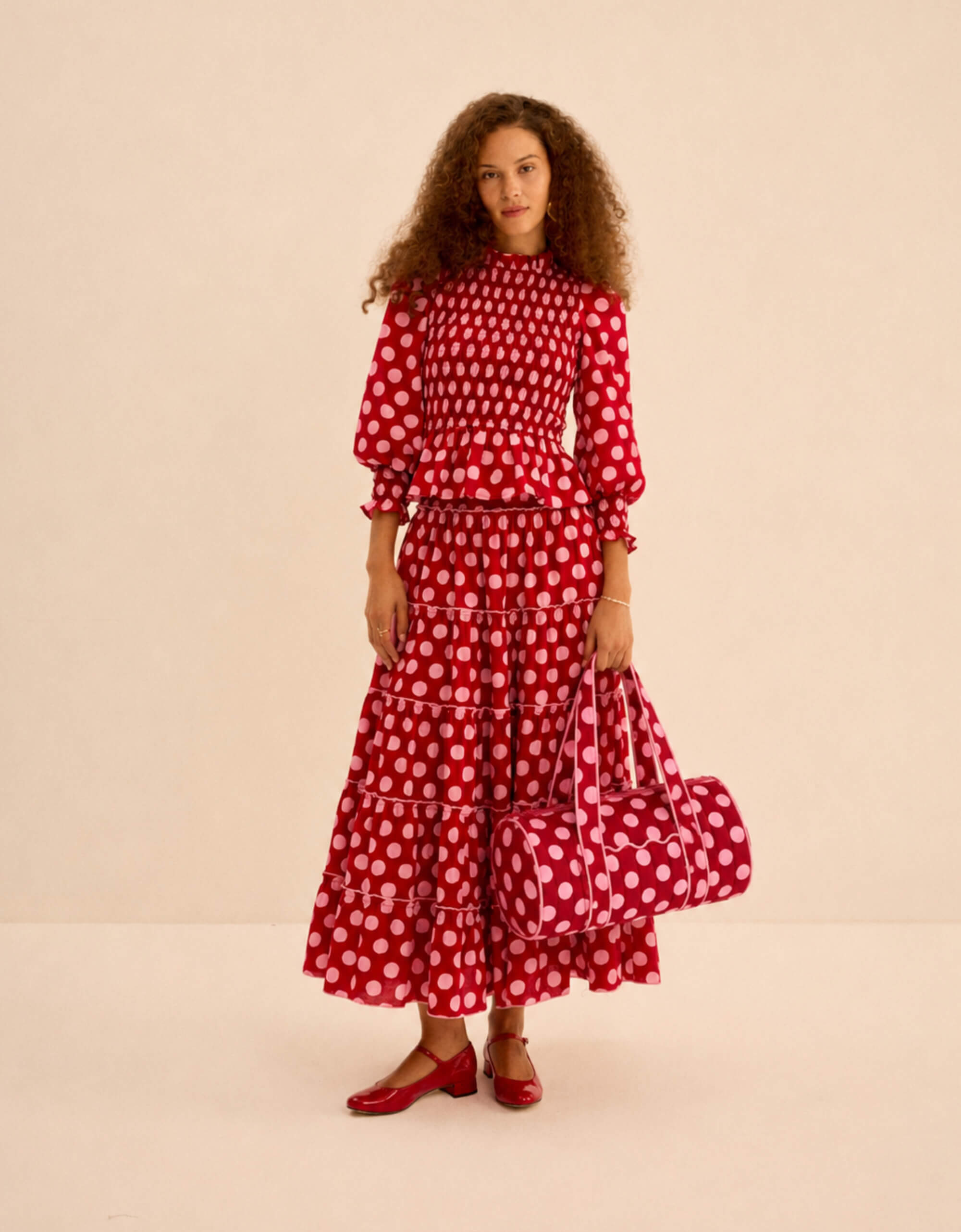 Pink City Prints Berry Polka Weekend Bag