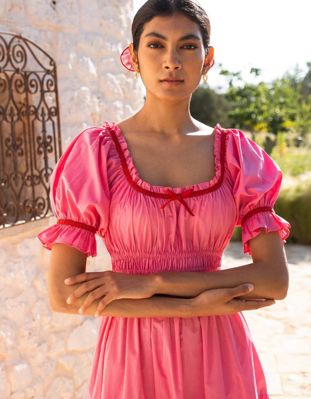 Pink City Prints Bubbglegum Poplin Agatha Dress