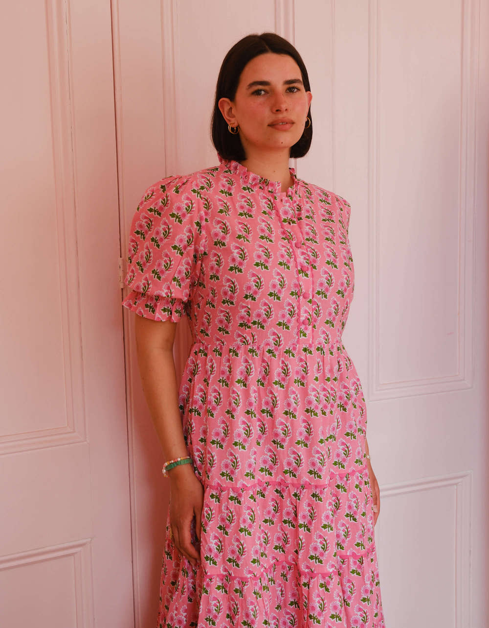 Pink City Prints Bubblegum Zinnia Matilda Dress