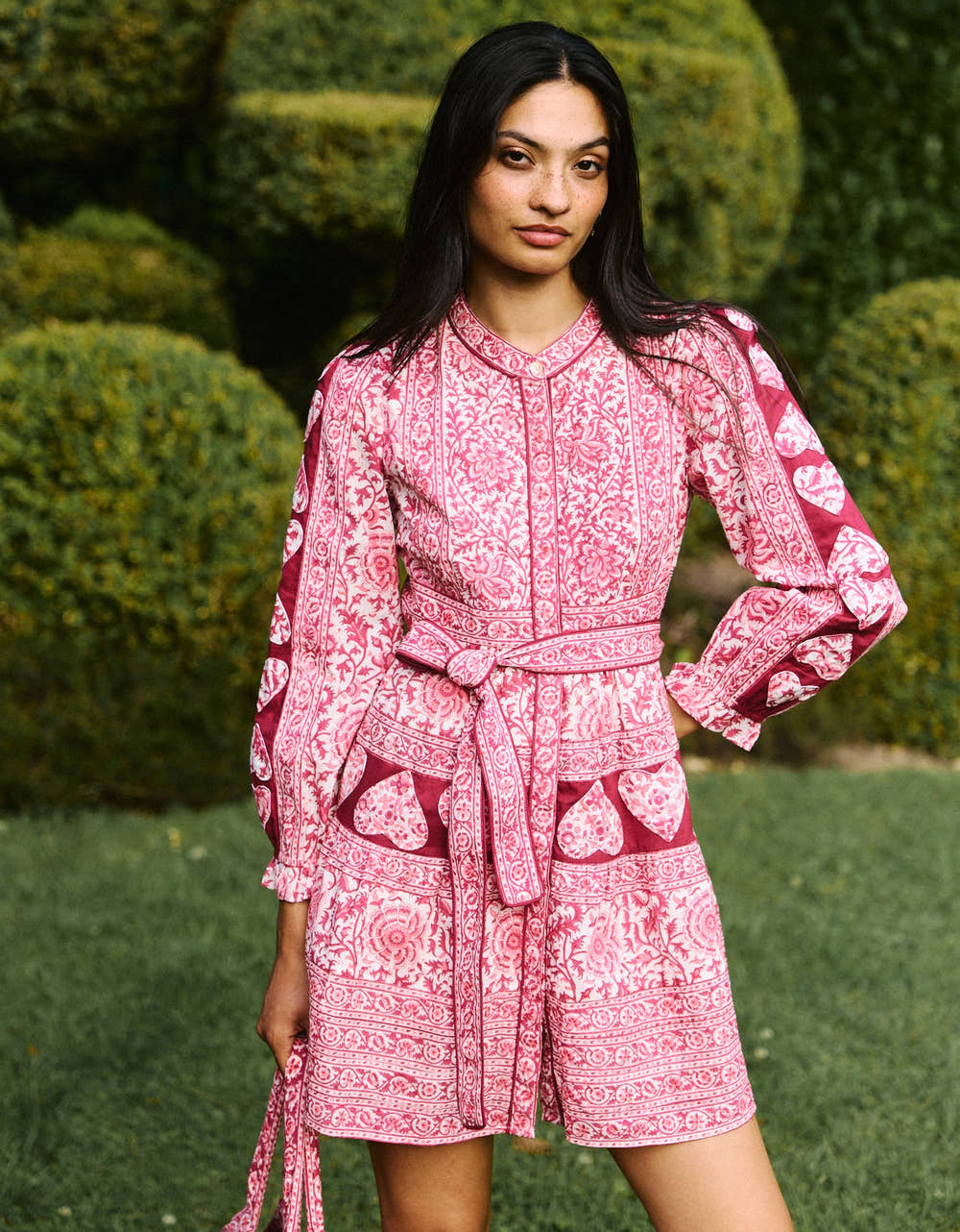 Pink City Prints Burgundy Patchwork Gemma Mini