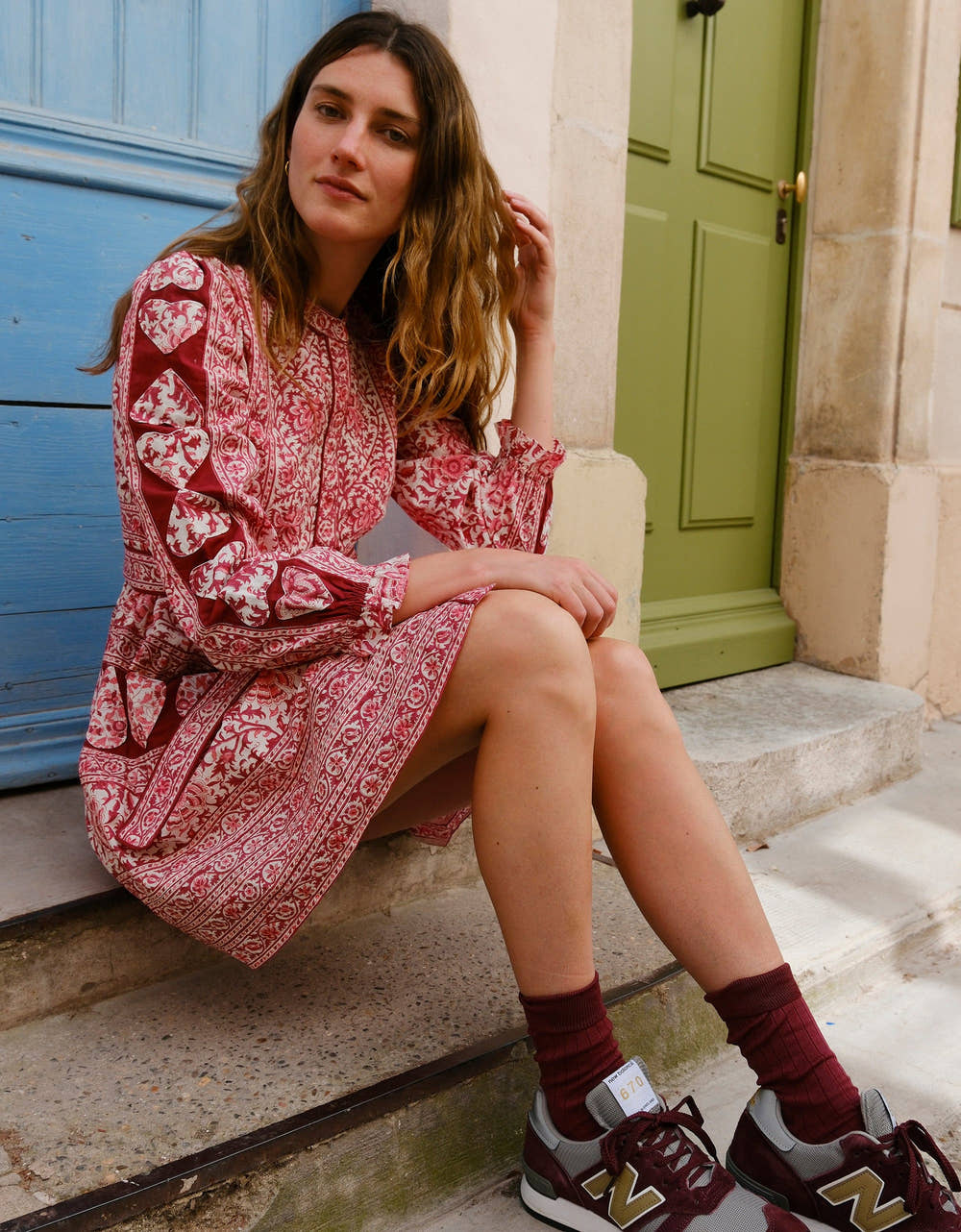 Pink City Prints Burgundy Patchwork Gemma Mini