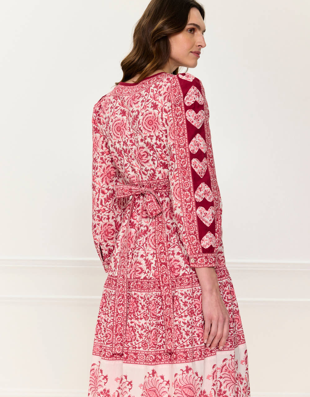 Pink City Prints Burgundy Patchwork Olive Dress