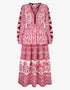 Pink City Prints Burgundy Patchwork Olive Dress