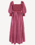 Pink City Prints Burgundy Stripe Florence Dress