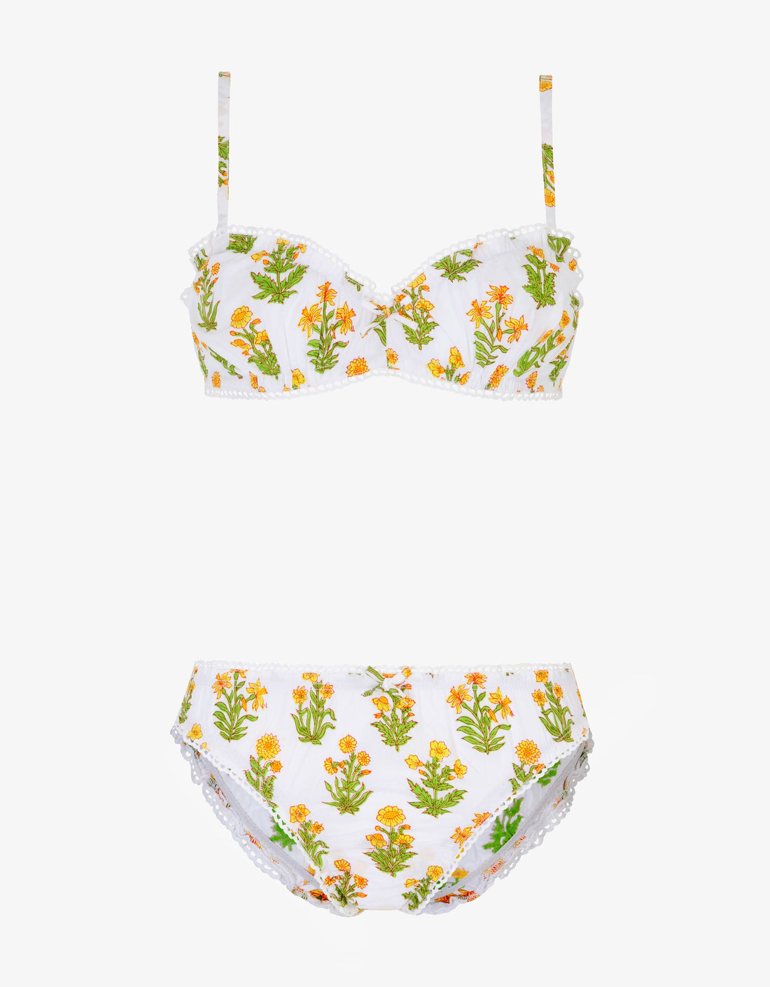 Pink City Prints Buttercup Meadow Bra and Pants