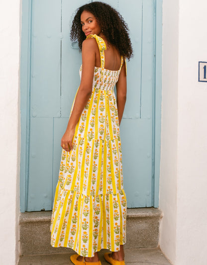 Pink City Prints Buttercup Stripe Athens Dress