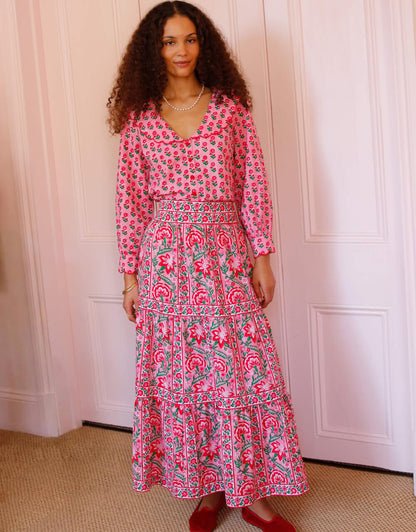 Pink City Prints Candy Border Lucia Skirt