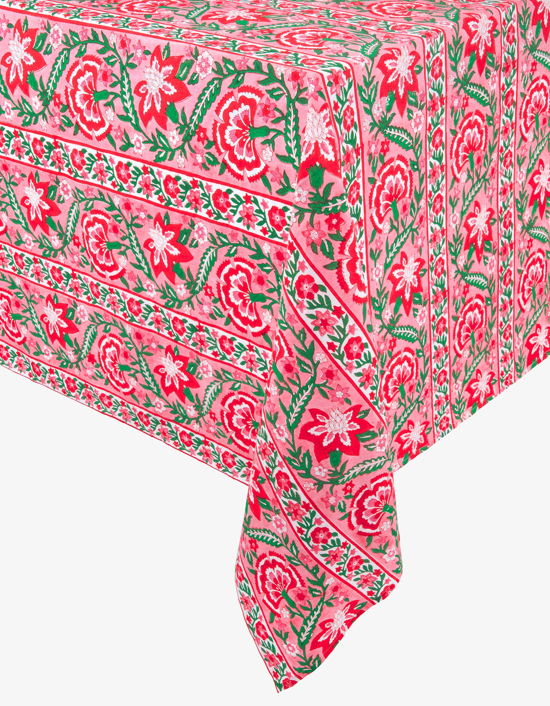 Pink City Prints Candy Cane Border Tablecloth