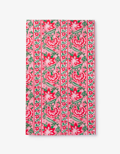 Pink City Prints Candy Cane Border Tablecloth