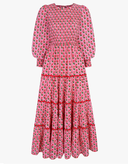 Pink City Prints Candy Cane Buta Abigail Dress