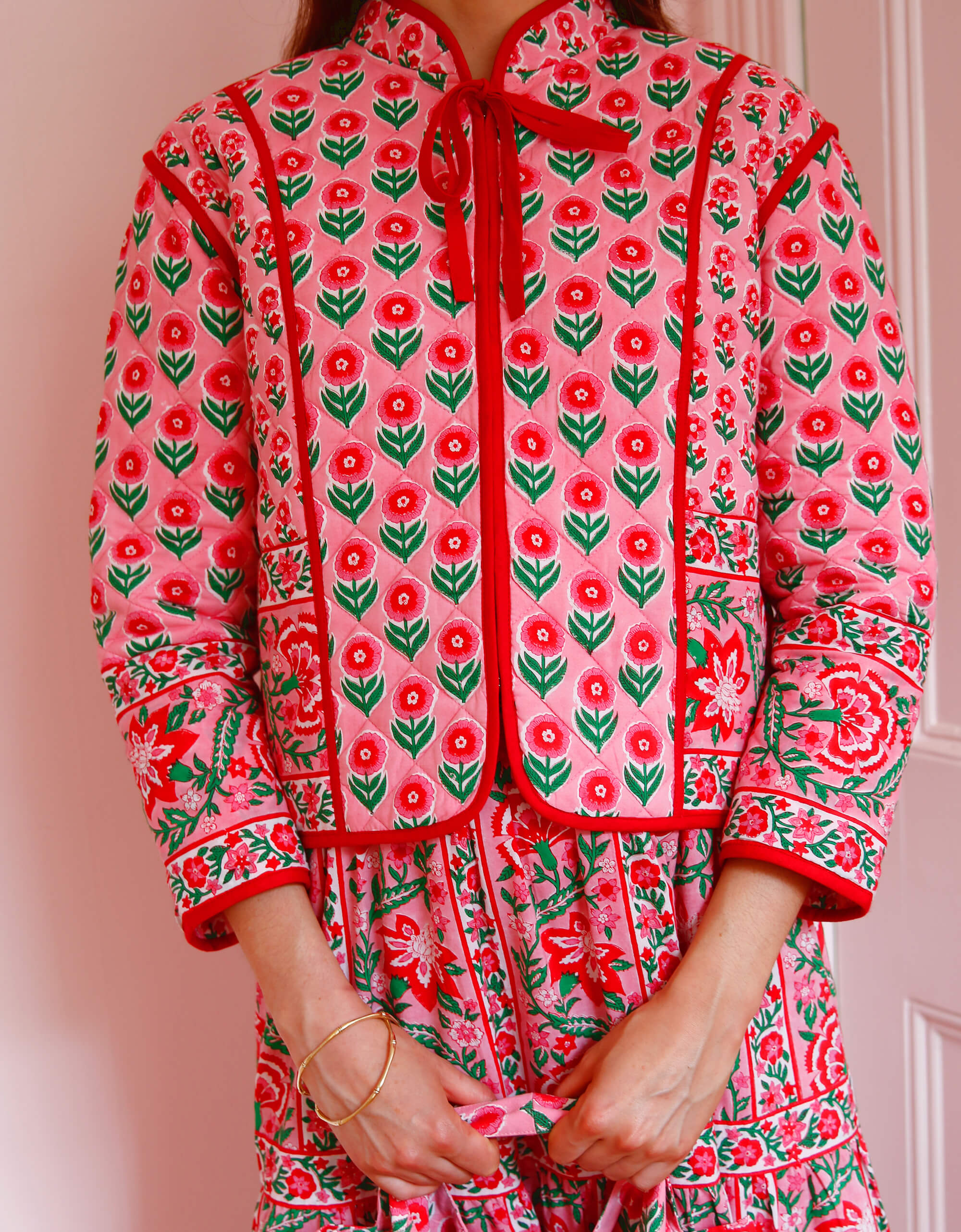 Pink City Prints Candy Cane Buta Penny Jacket