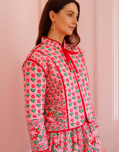 Pink City Prints Candy Cane Buta Penny Jacket