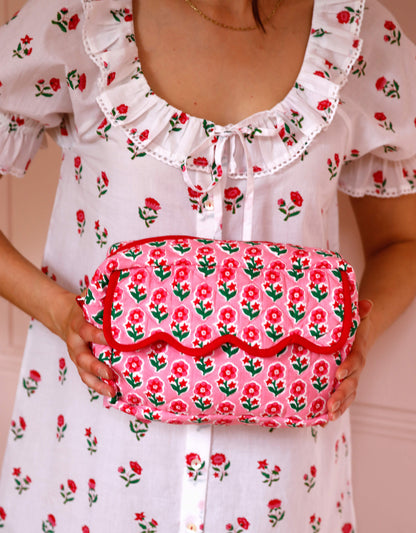 Pink City Prints Candy Cane Buta Washbag