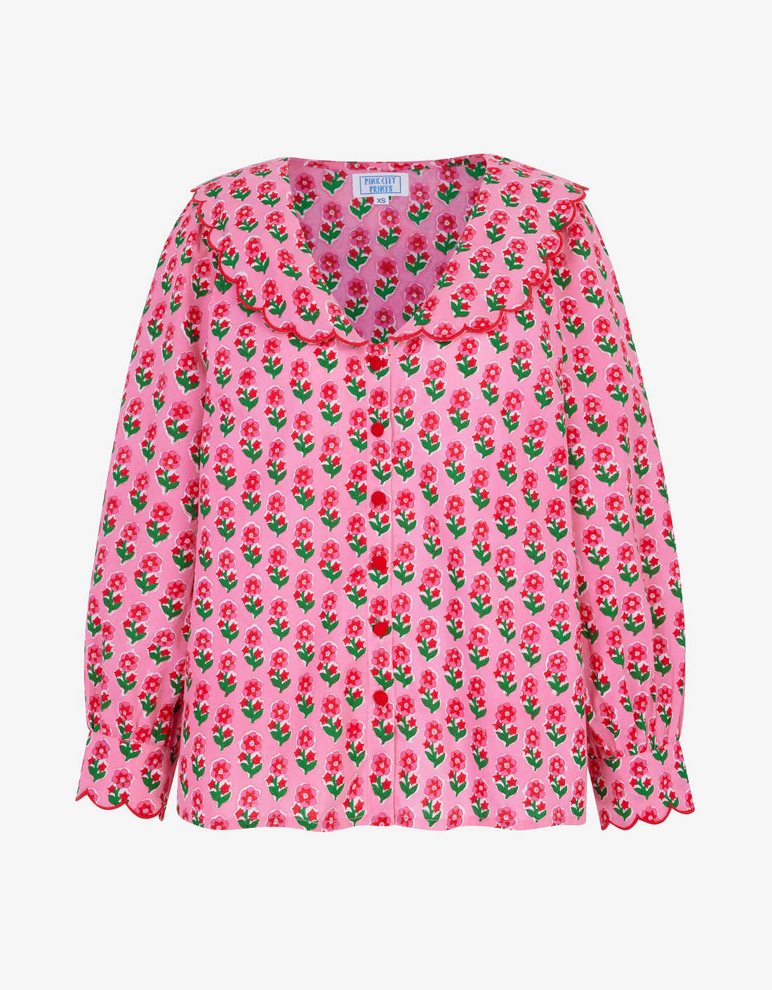 Pink City Prints Candy Cane Rita Blouse