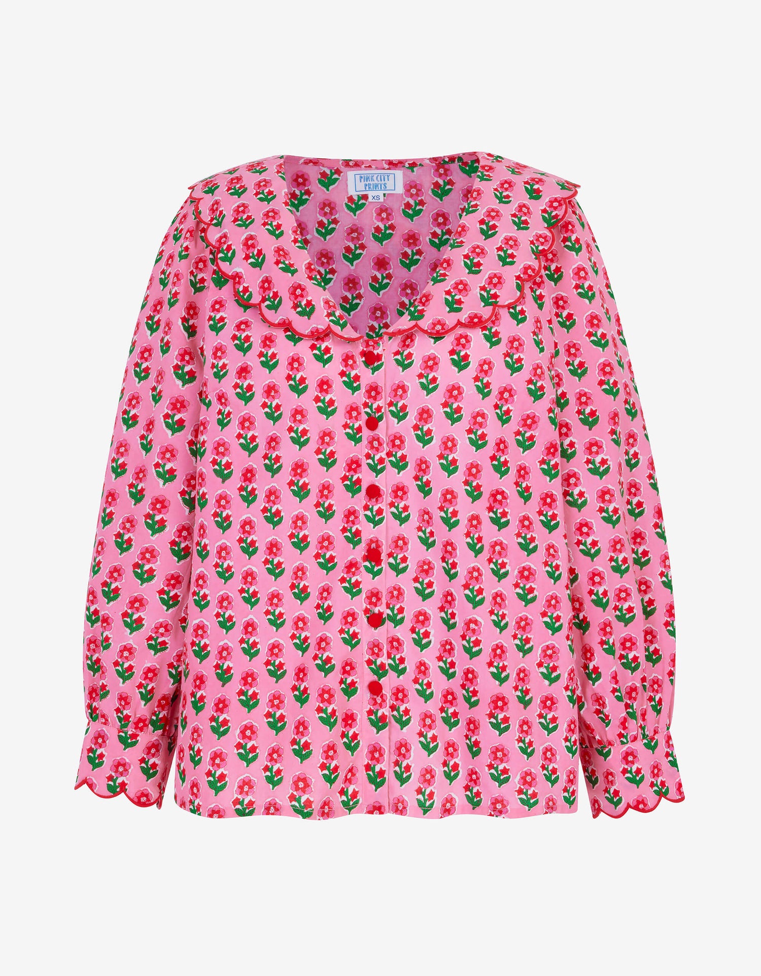 Pink City Prints Candy Cane Rita Blouse