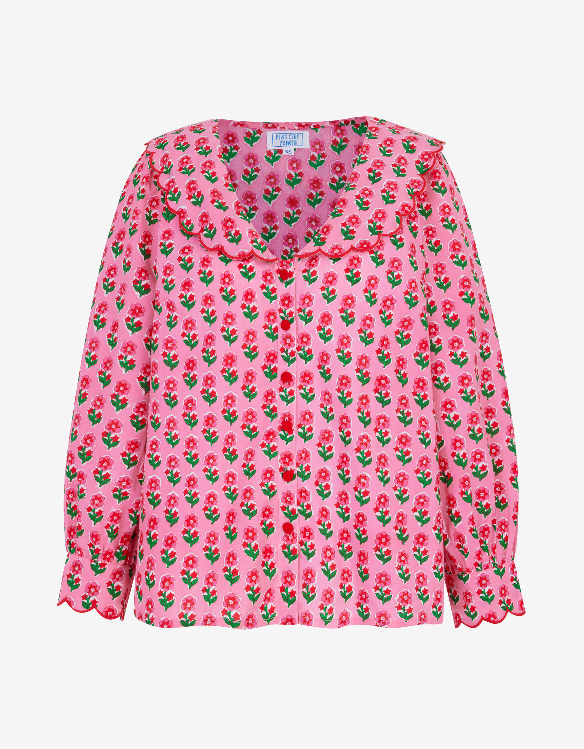 Pink City Prints Candy Cane Rita Blouse