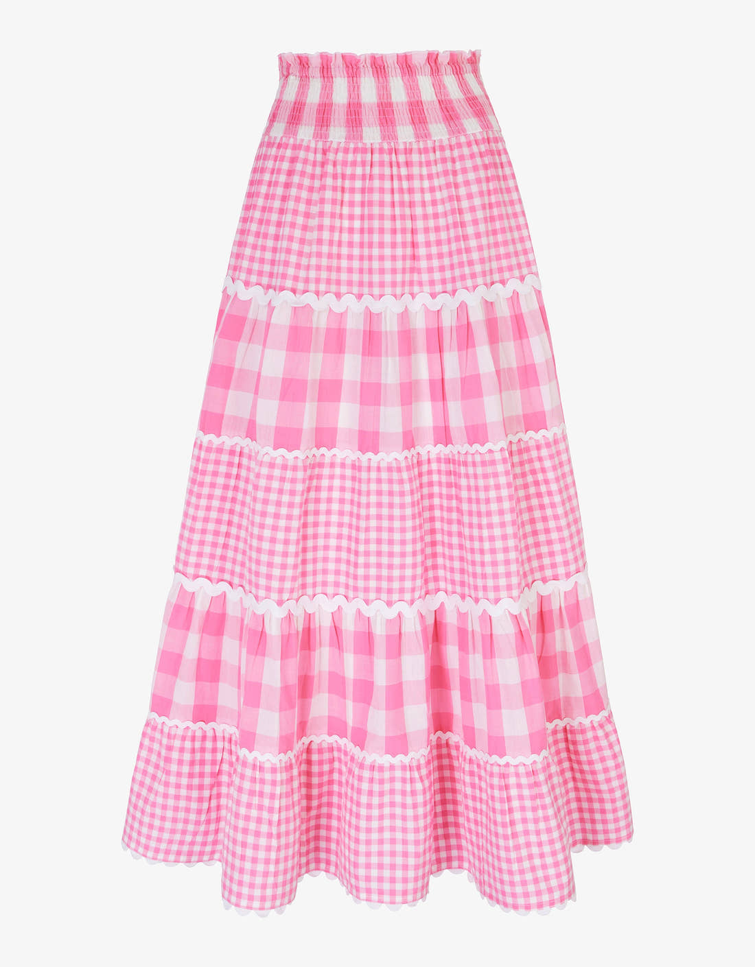Pink City Prints Candy Floss Gingham Kolkata Skirt