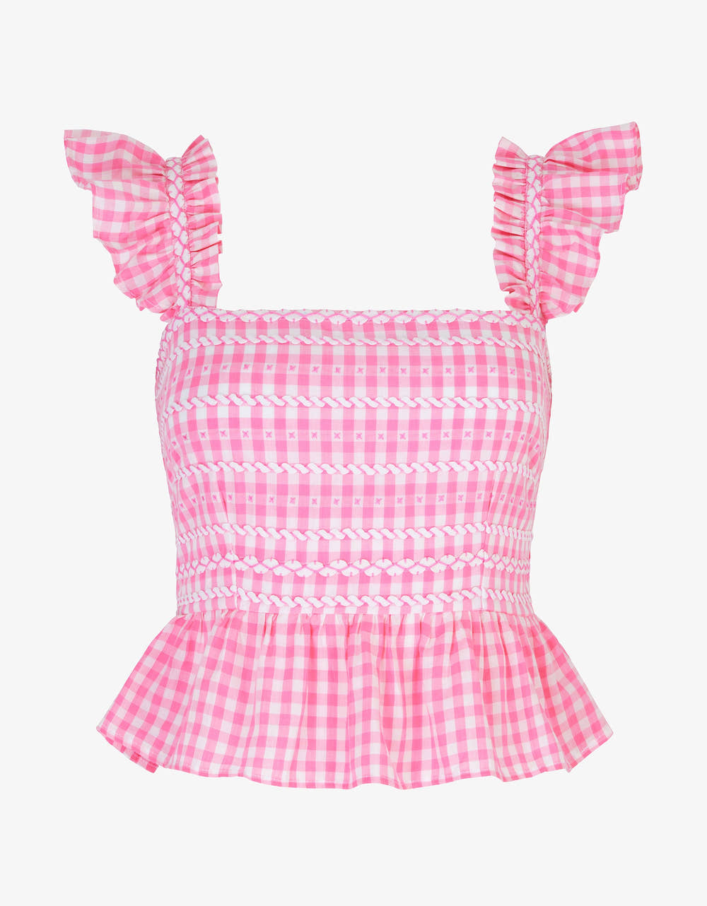 Pink City Prints Candy Floss Gingham Kolkata Top
