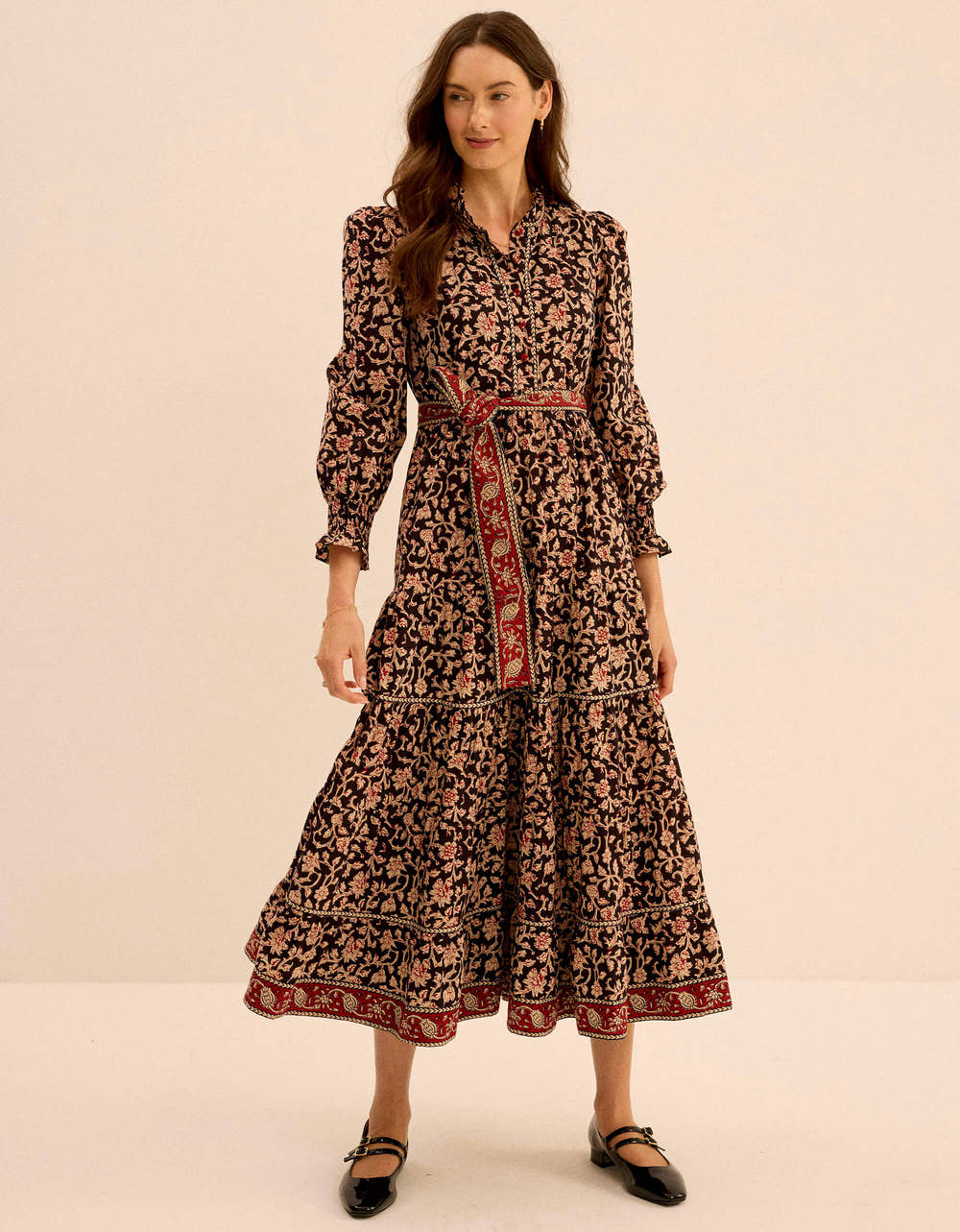 Pink City Prints Chanderi Jaal Matilda Dress