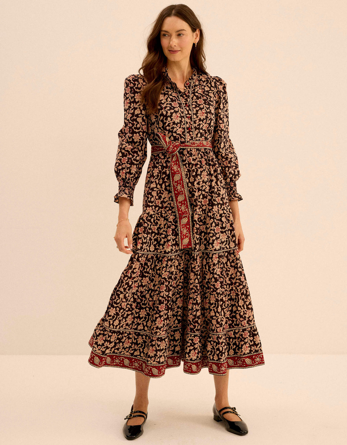 Pink City Prints Chanderi Jaal Matilda Dress