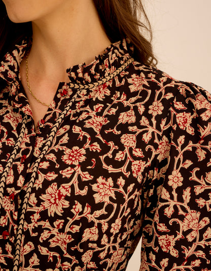 Pink City Prints Chanderi Jaal Matilda Dress
