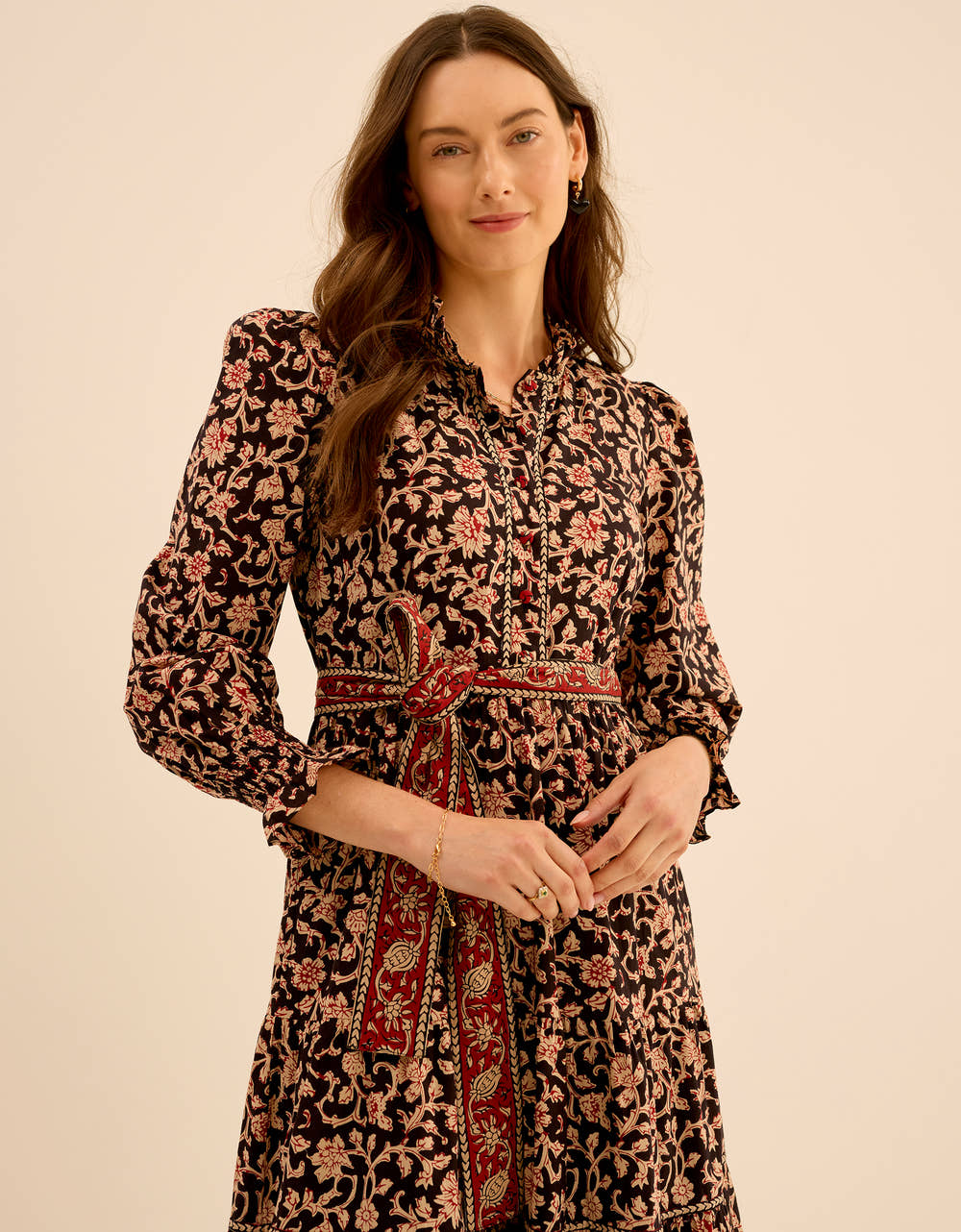 Pink City Prints Chanderi Jaal Matilda Dress