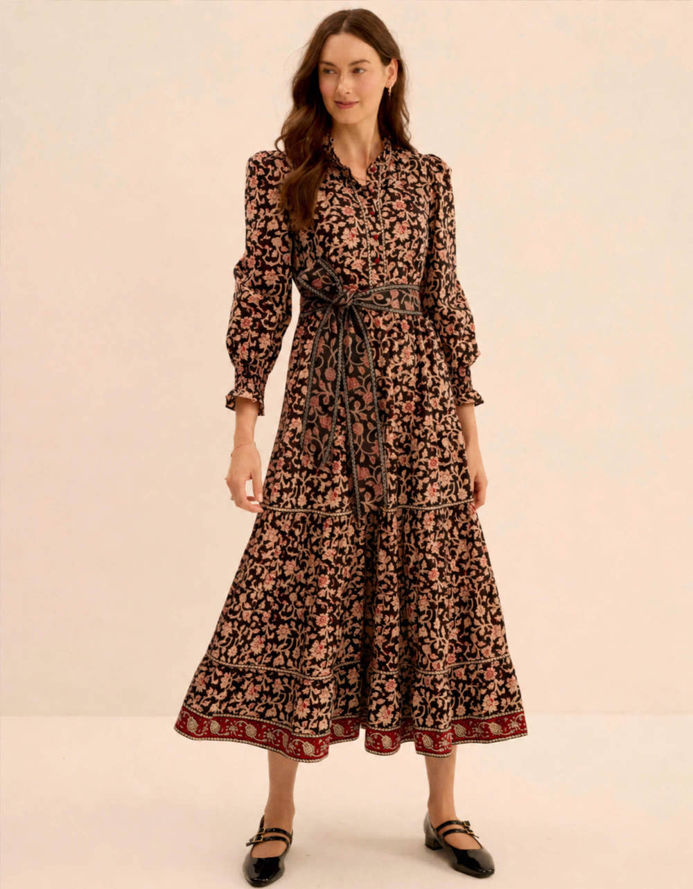Pink City Prints Chanderi Jaal Matilda Dress