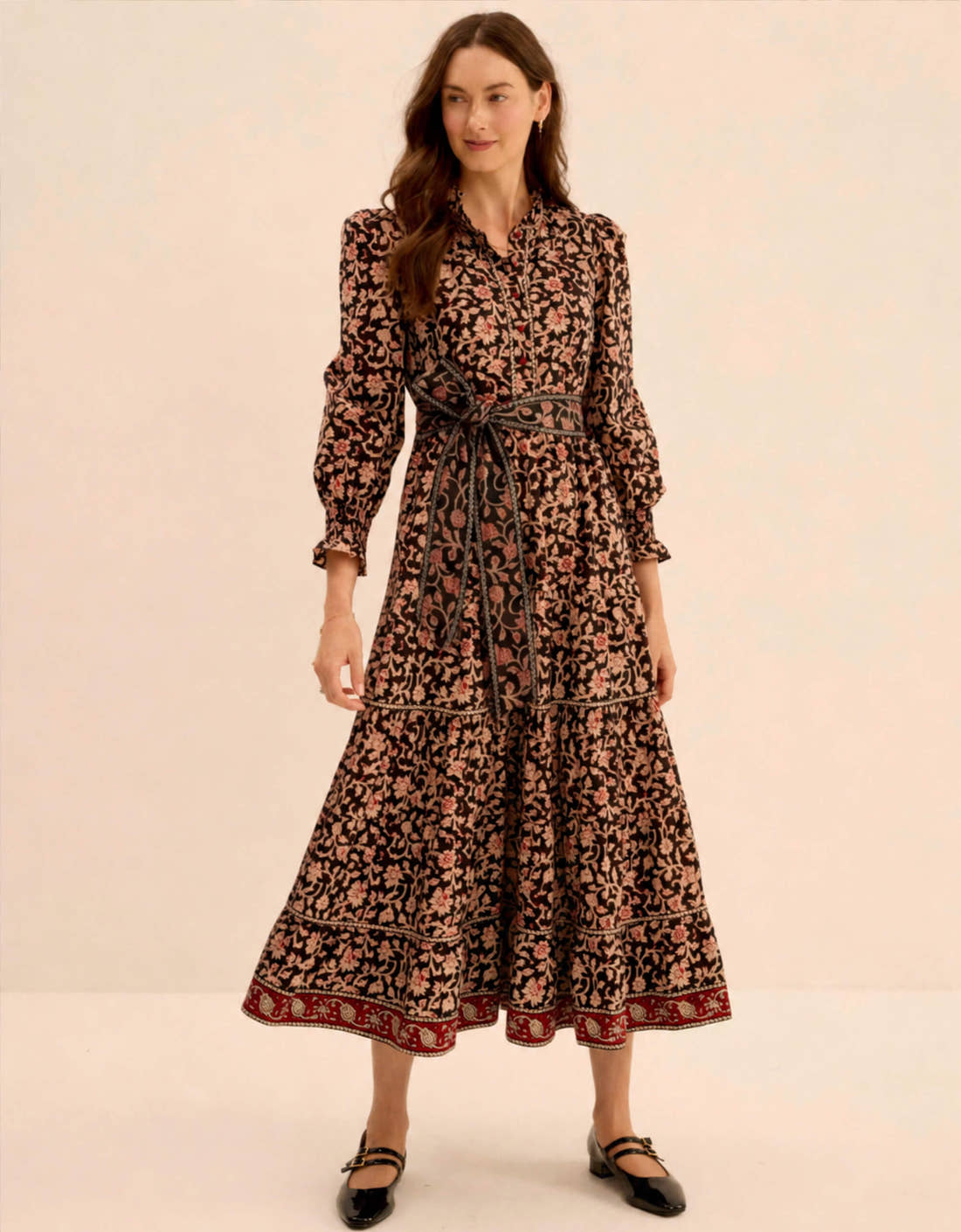 Pink City Prints Chanderi Jaal Matilda Dress