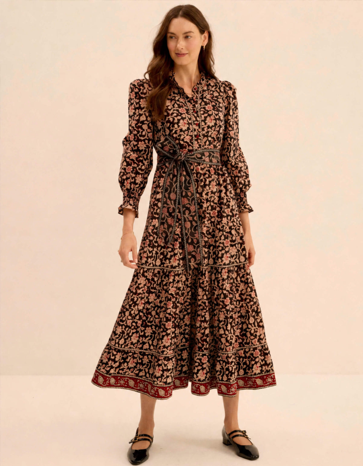 Pink City Prints Chanderi Jaal Matilda Dress