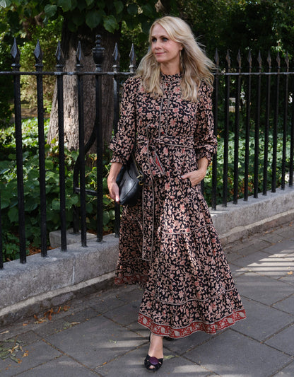 Pink City Prints Chanderi Jaal Matilda Dress
