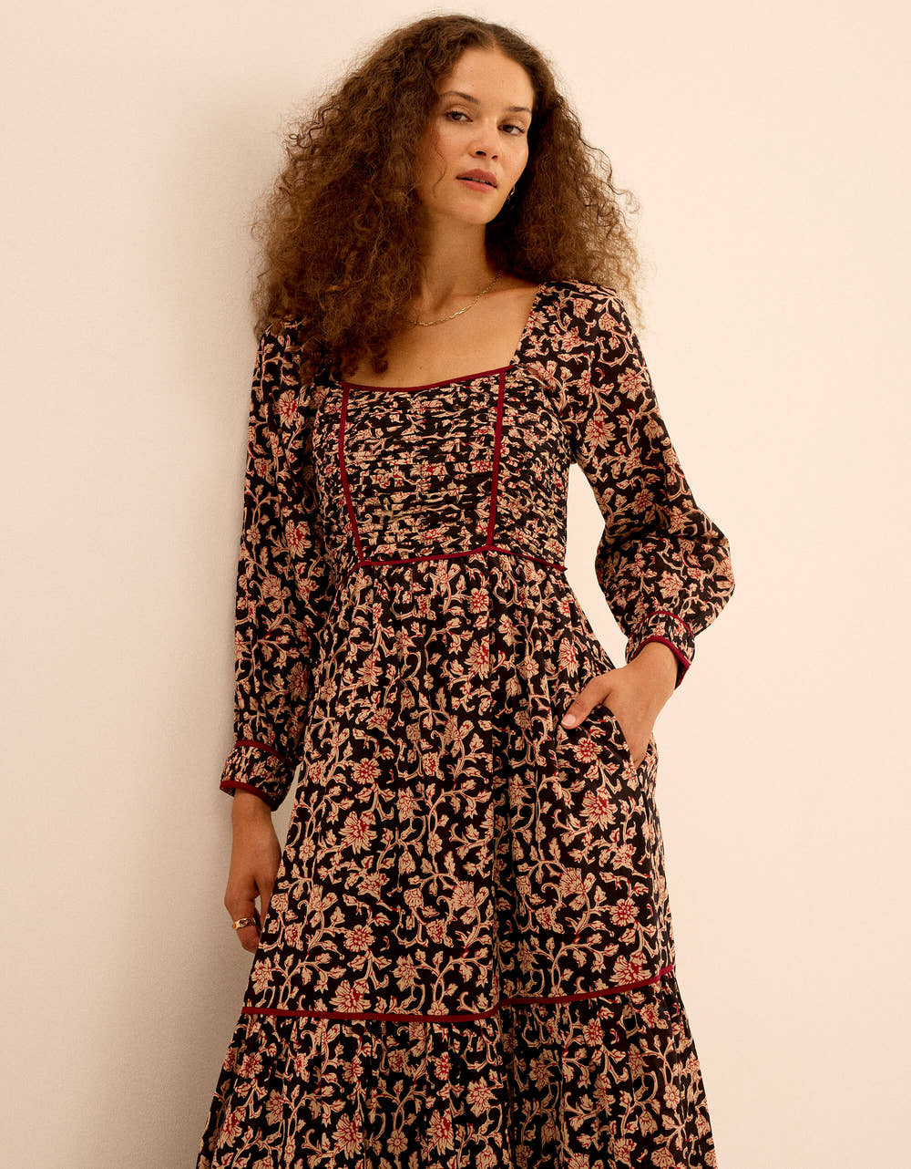 Pink City Prints Chanderi Jaal Riley Dress