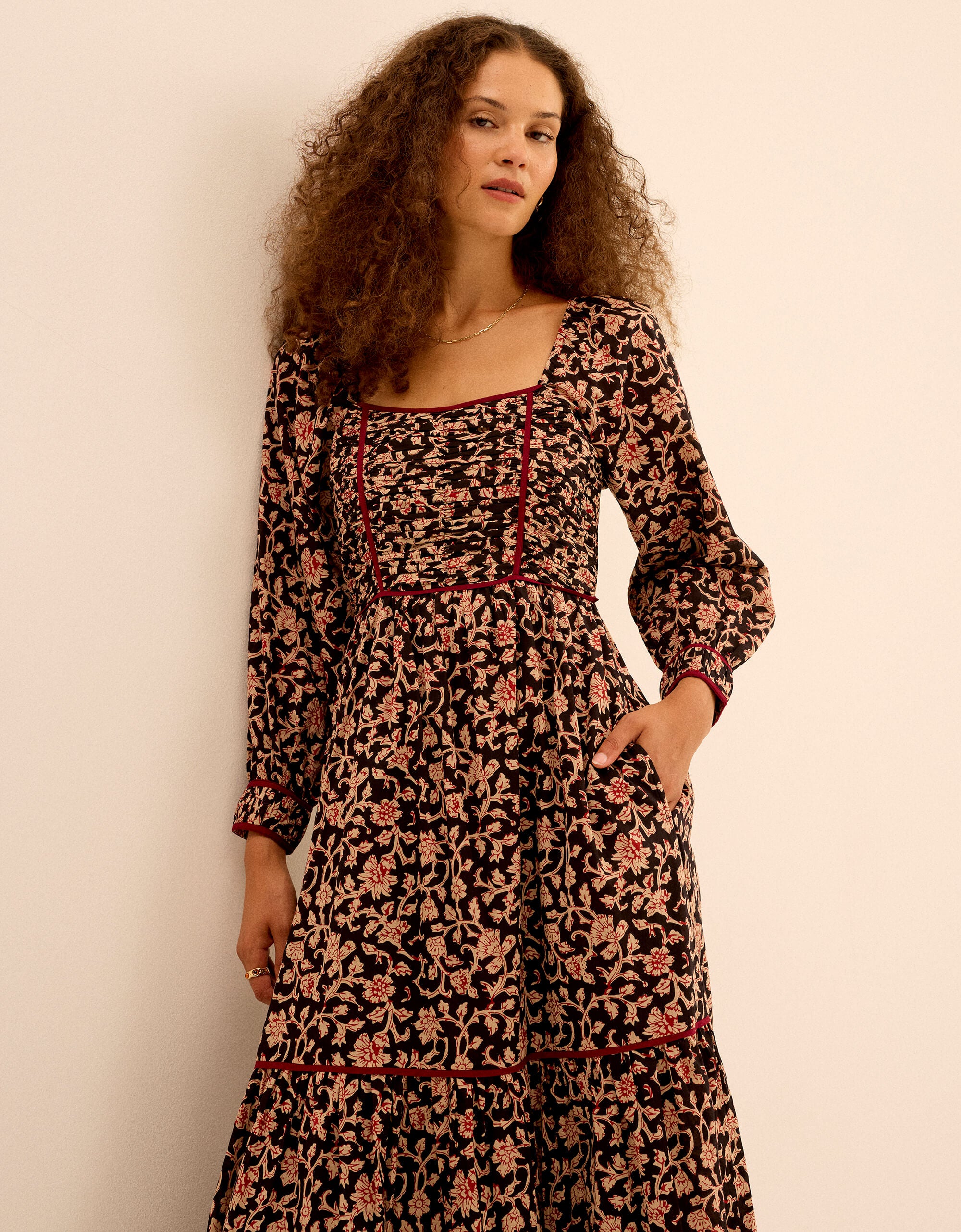 Pink City Prints Chanderi Jaal Riley Dress