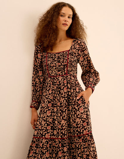 Pink City Prints Chanderi Jaal Riley Dress