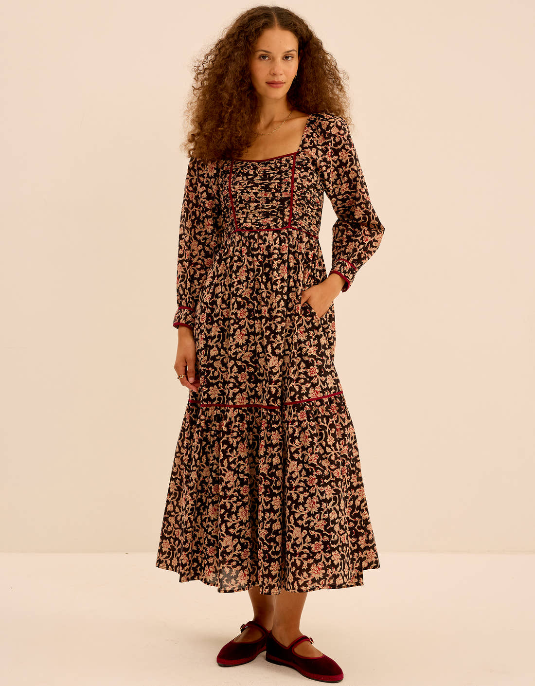 Pink City Prints Chanderi Jaal Riley Dress