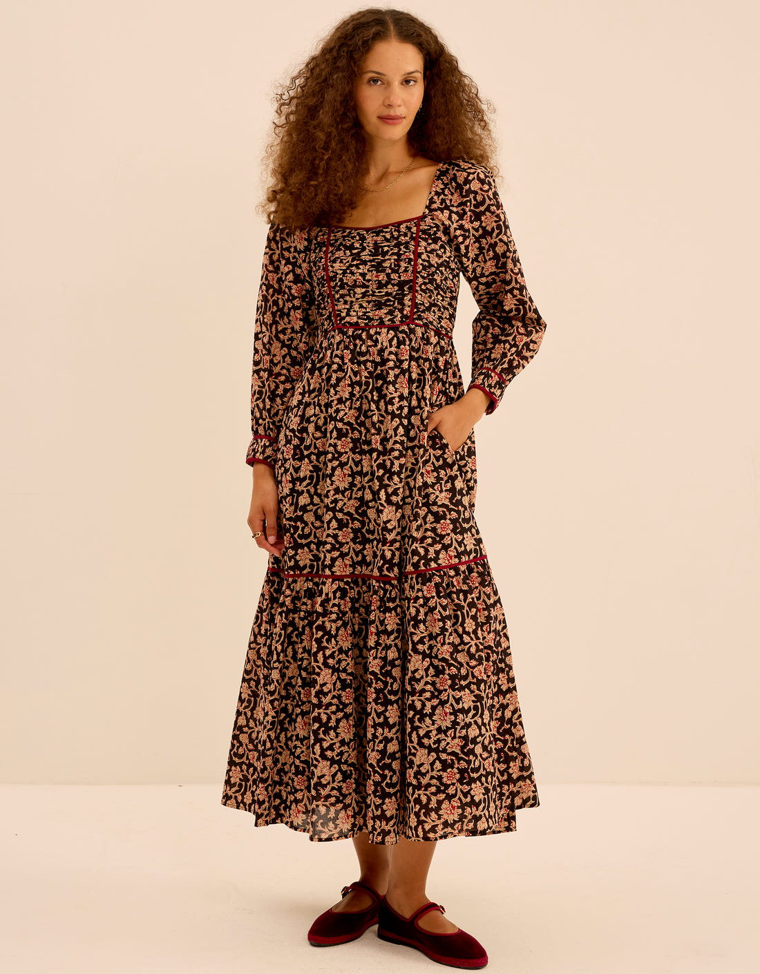 Pink City Prints Chanderi Jaal Riley Dress