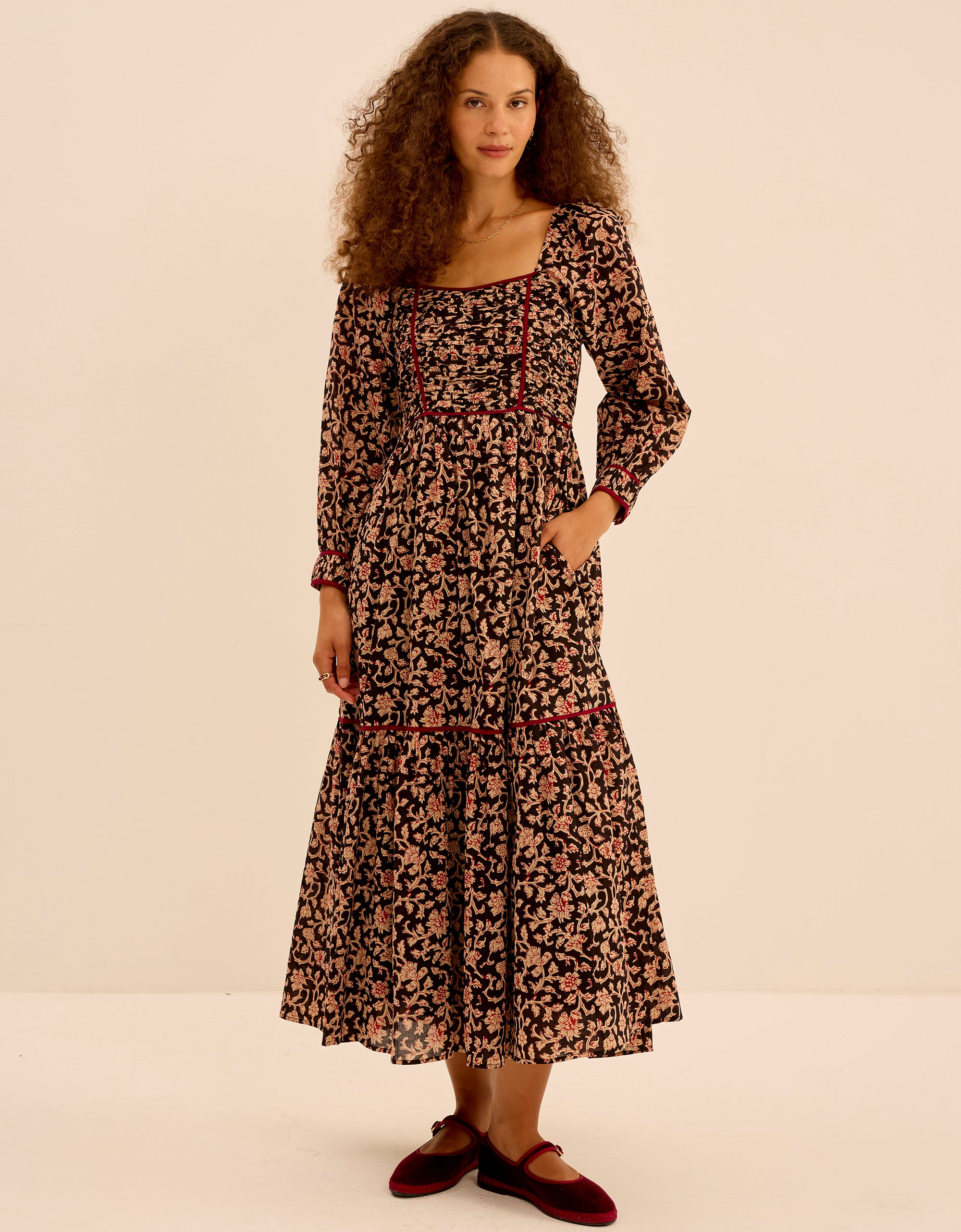 Pink City Prints Chanderi Jaal Riley Dress